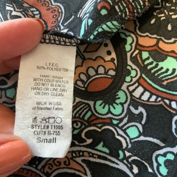 Let them Eat Cake paisley multicolor open front bohemian sheer kimono Size S - Picture 5 of 8